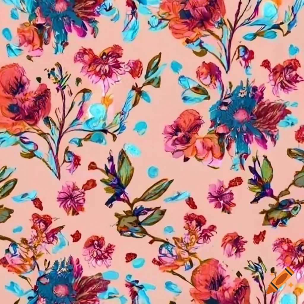 Floral pattern for fabric on Craiyon