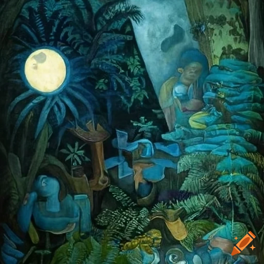 Illustration of The Time Machine by Diego Rivera on Craiyon