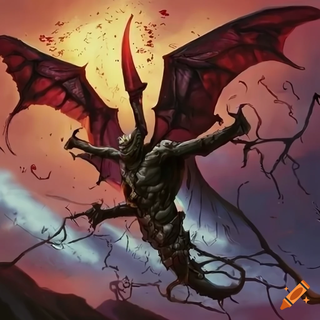 Image of a demon from magic the gathering on Craiyon