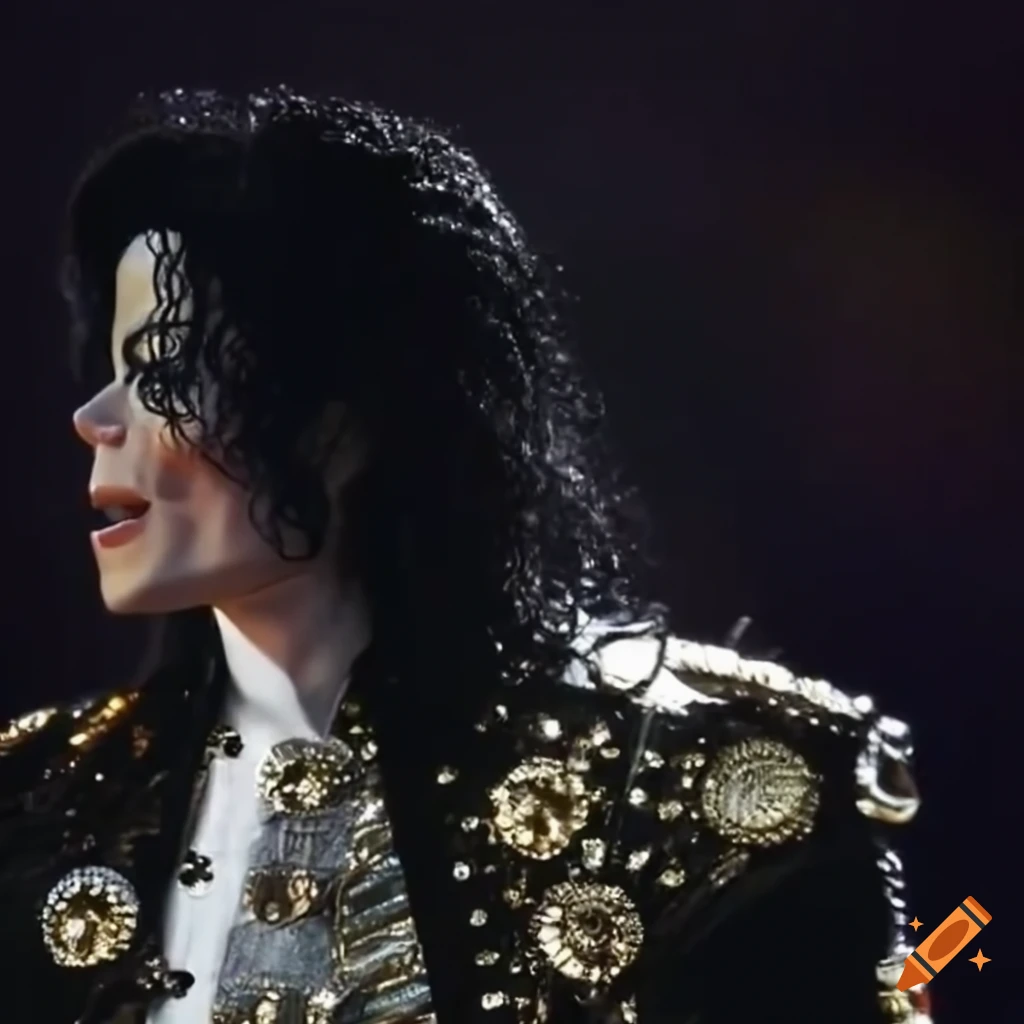 Michael jackson performing on the this is it world tour on craiyon