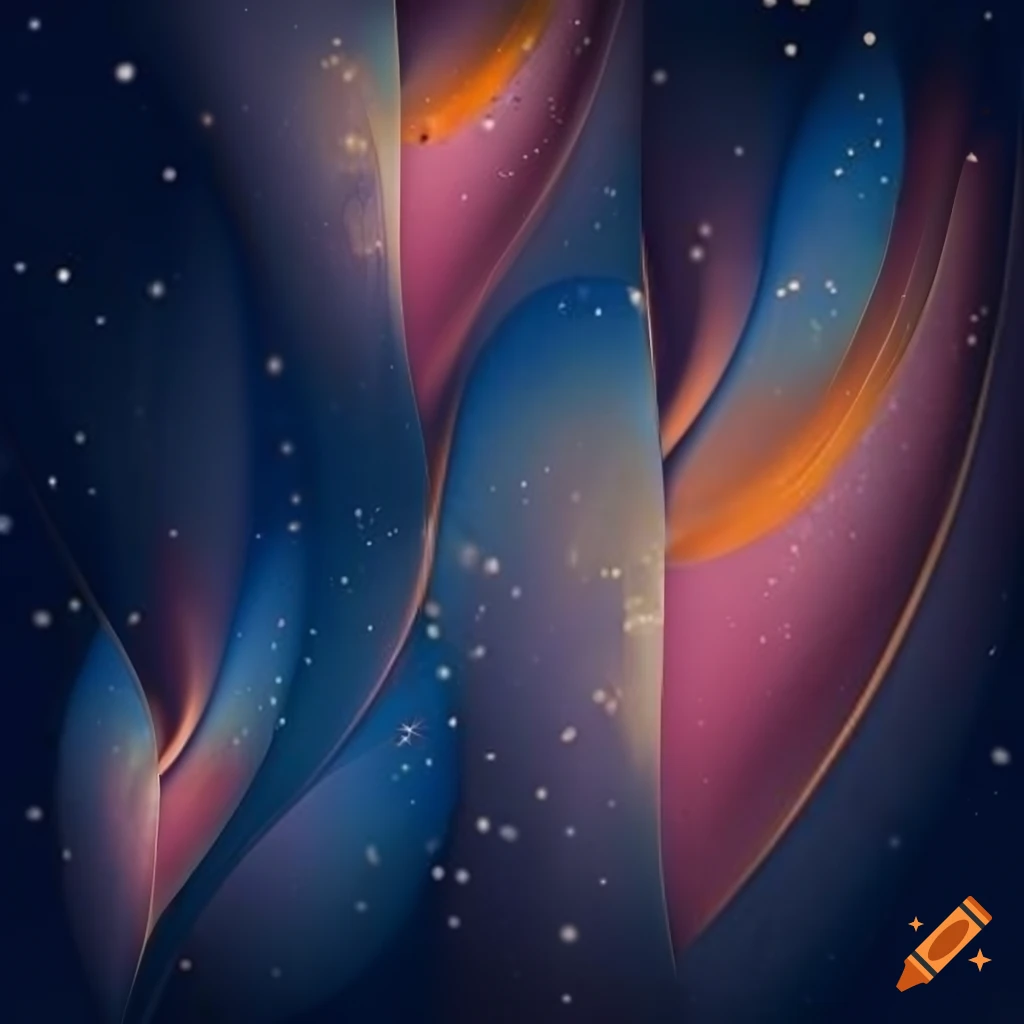 abstract golden floral design on dark background