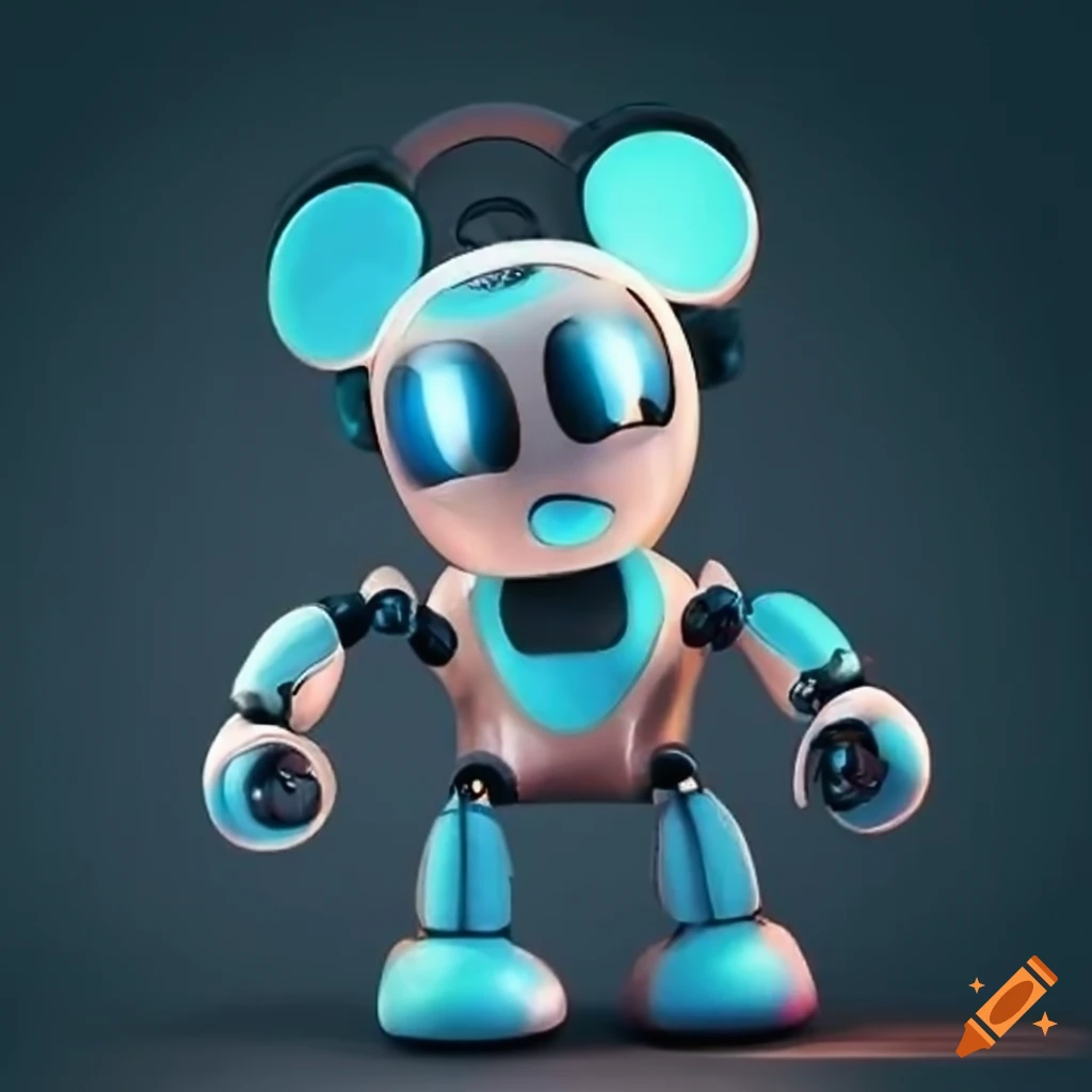 Mickey Mouse robot artwork on Craiyon