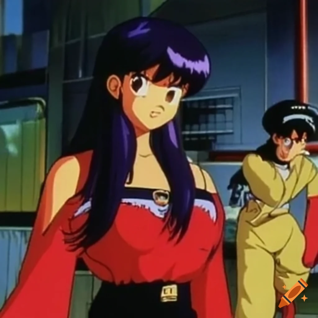 a nostalgic cyberpunk anime scene
