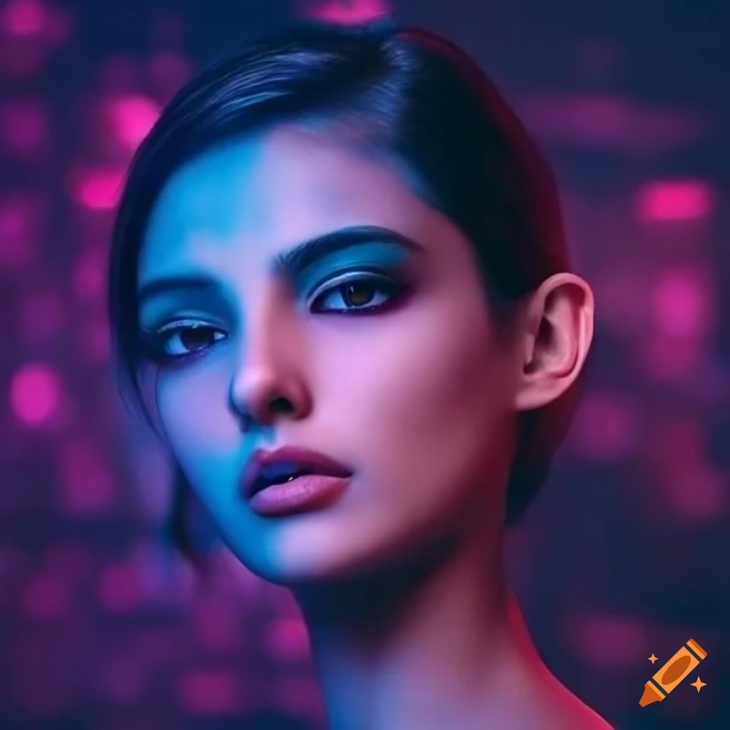 closeup portrait of a stunning Indian supermodel