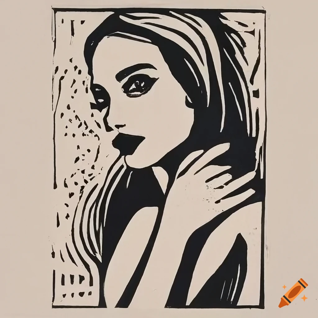 luigi amato inspired lino print style of women in various poses