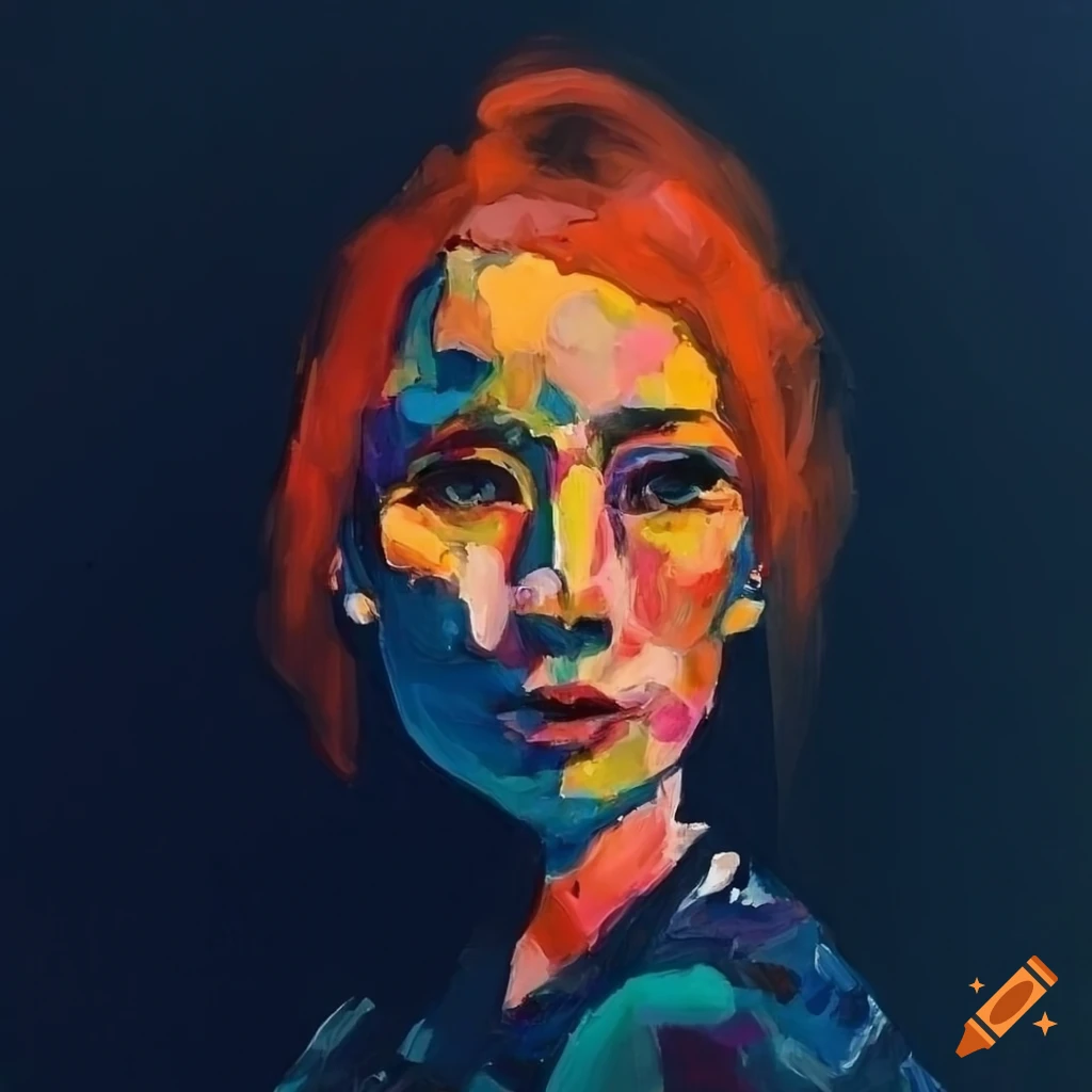 abstract art with bold brushstrokes and geometric shapes