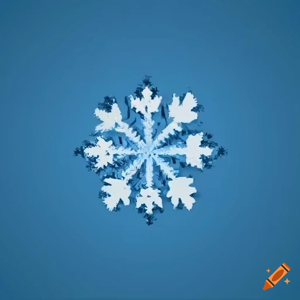 blue snowflake design
