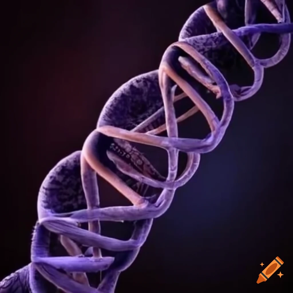 representación visual de la evolución de una cadena de ADN
