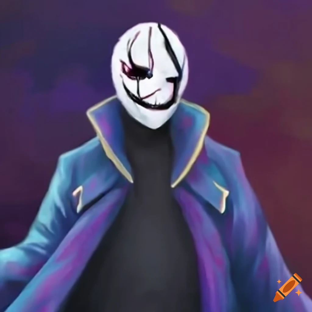 anime illustration of a male mage in a turtleneck and oversized trench coat