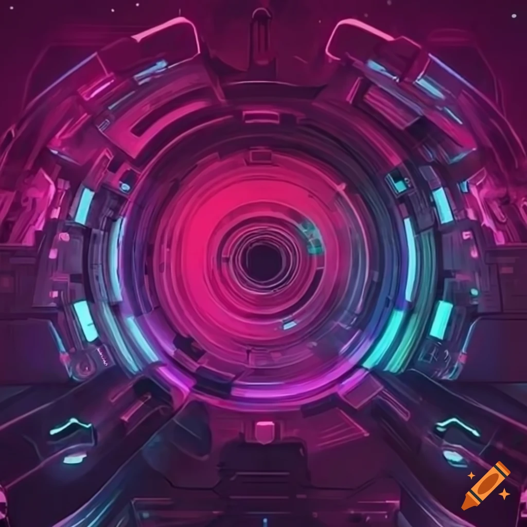 futuristic machine aesthetic for mobile app