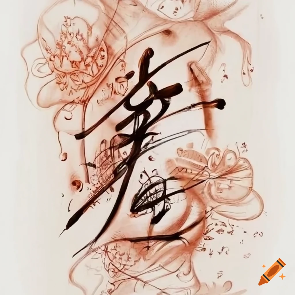 Vietnamese calligraphy on white background