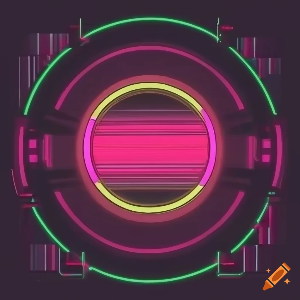 bright sci-fi background with 80s style