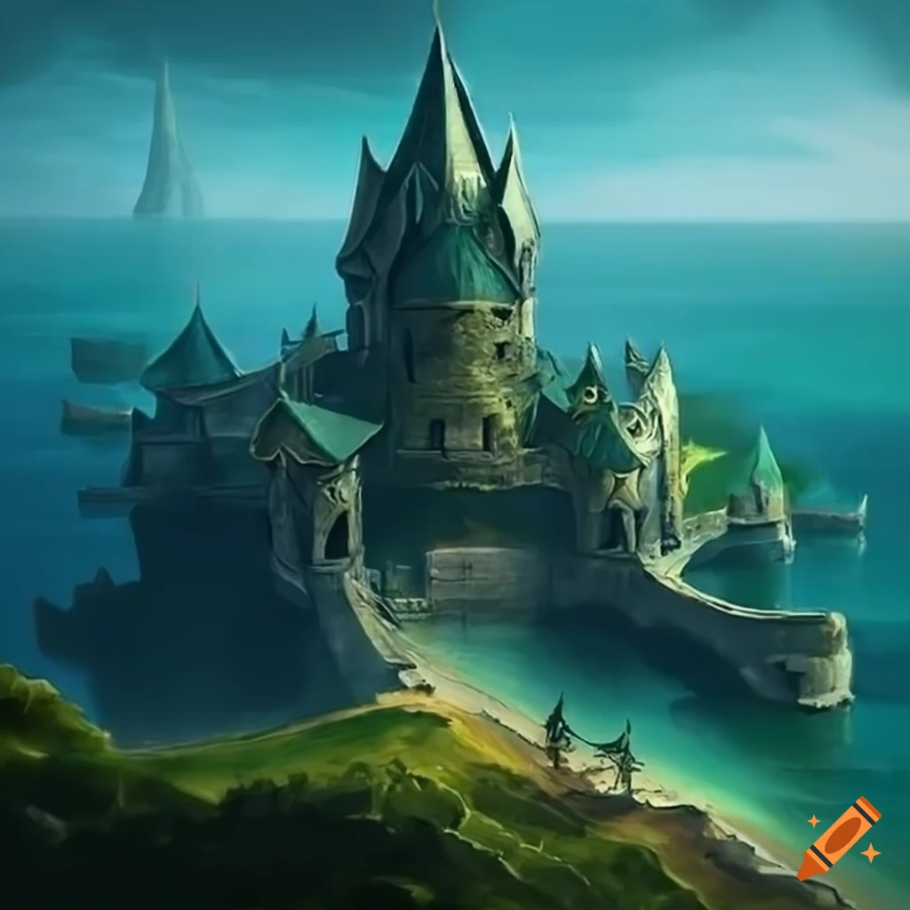 elven fortress on the coast