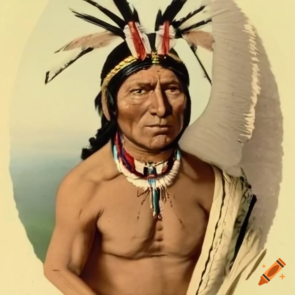 portrait of Opechancanough, paramount chief of the powhatan tribe