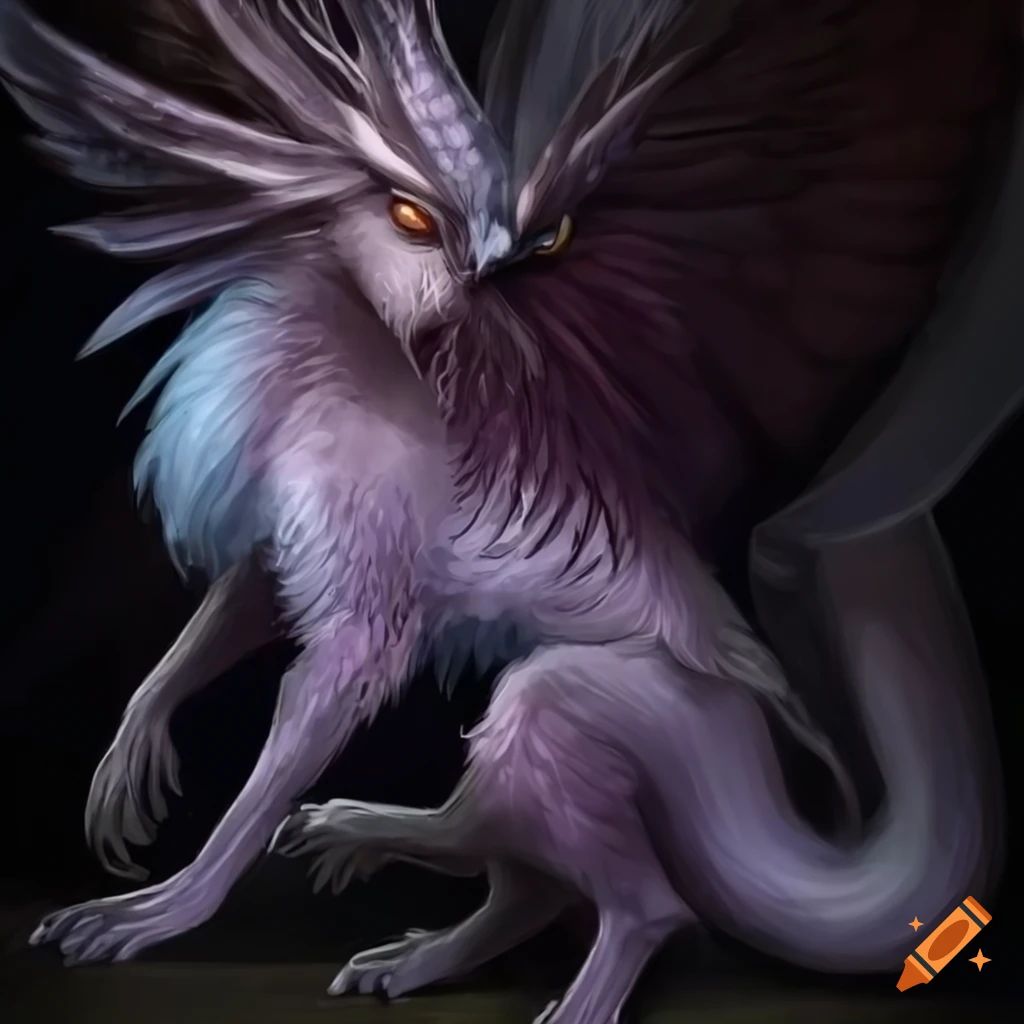 highly detailed mythical creature with expressive eyes