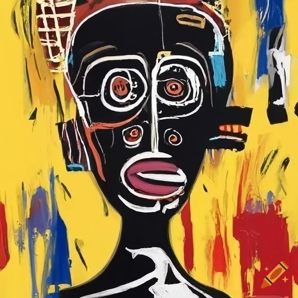 symbolic painting with African motifs