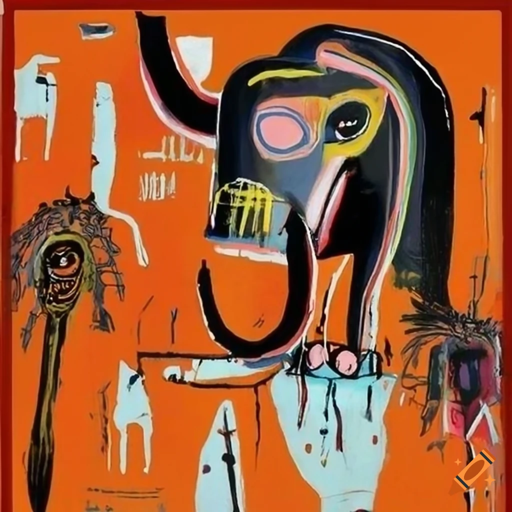 symbolic painting with African motifs