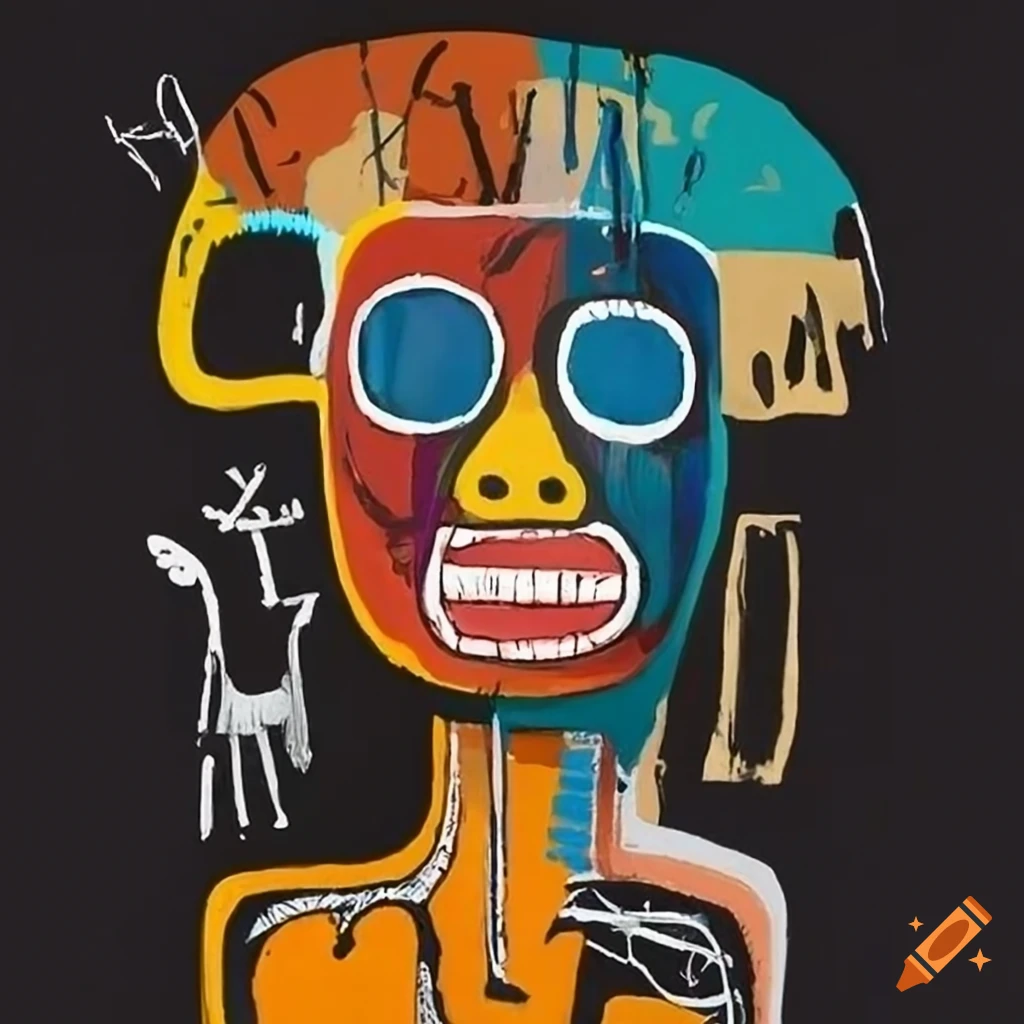 symbolic painting with African motifs