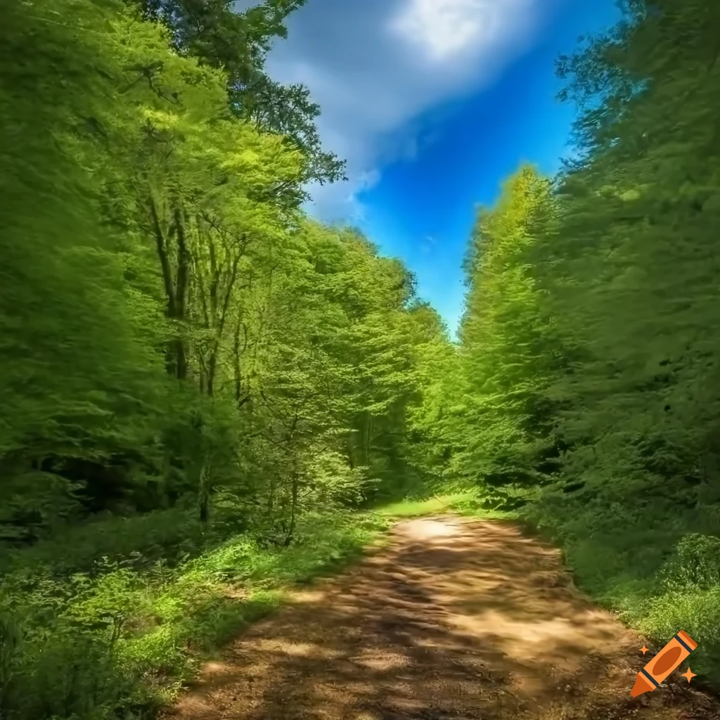 photo d'un paysage forestier avec une piste de VTT