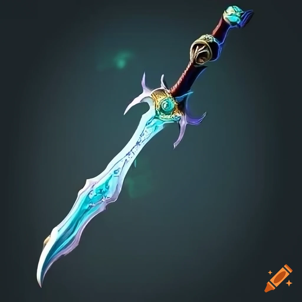 Picture of a fantasy sword on Craiyon