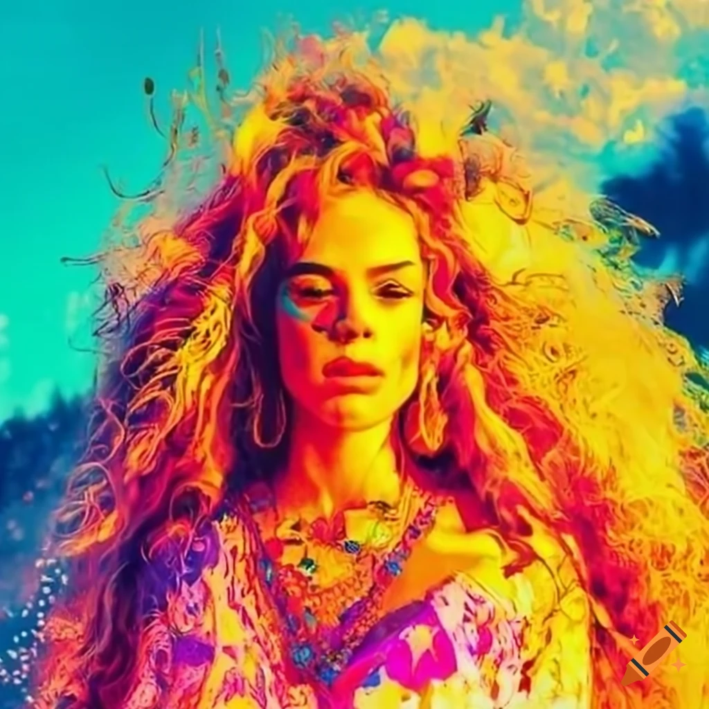 vibrant colorful image with hippie vibes