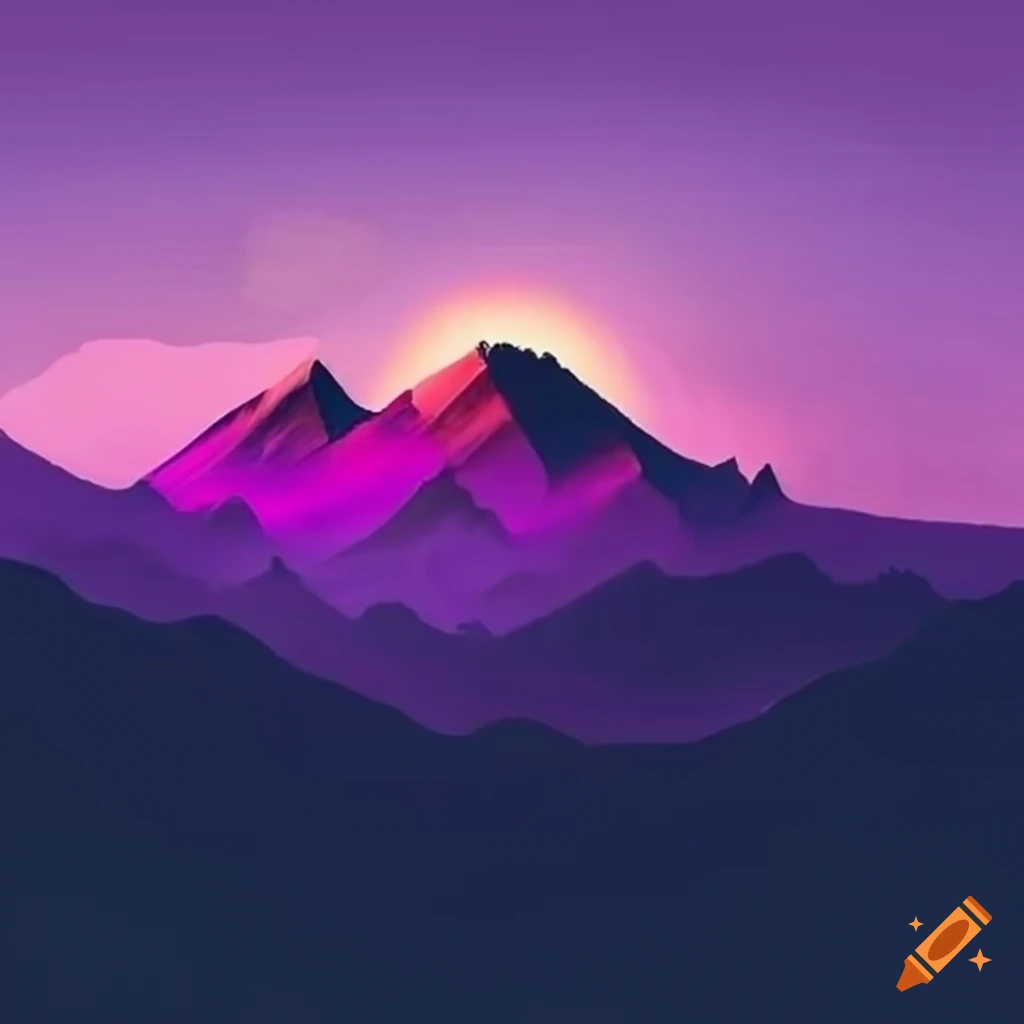 purple mountain landscape