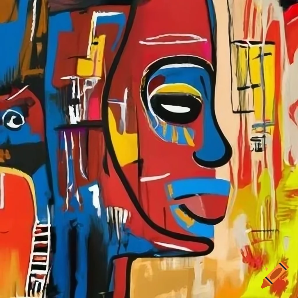 symbolic painting with African motifs
