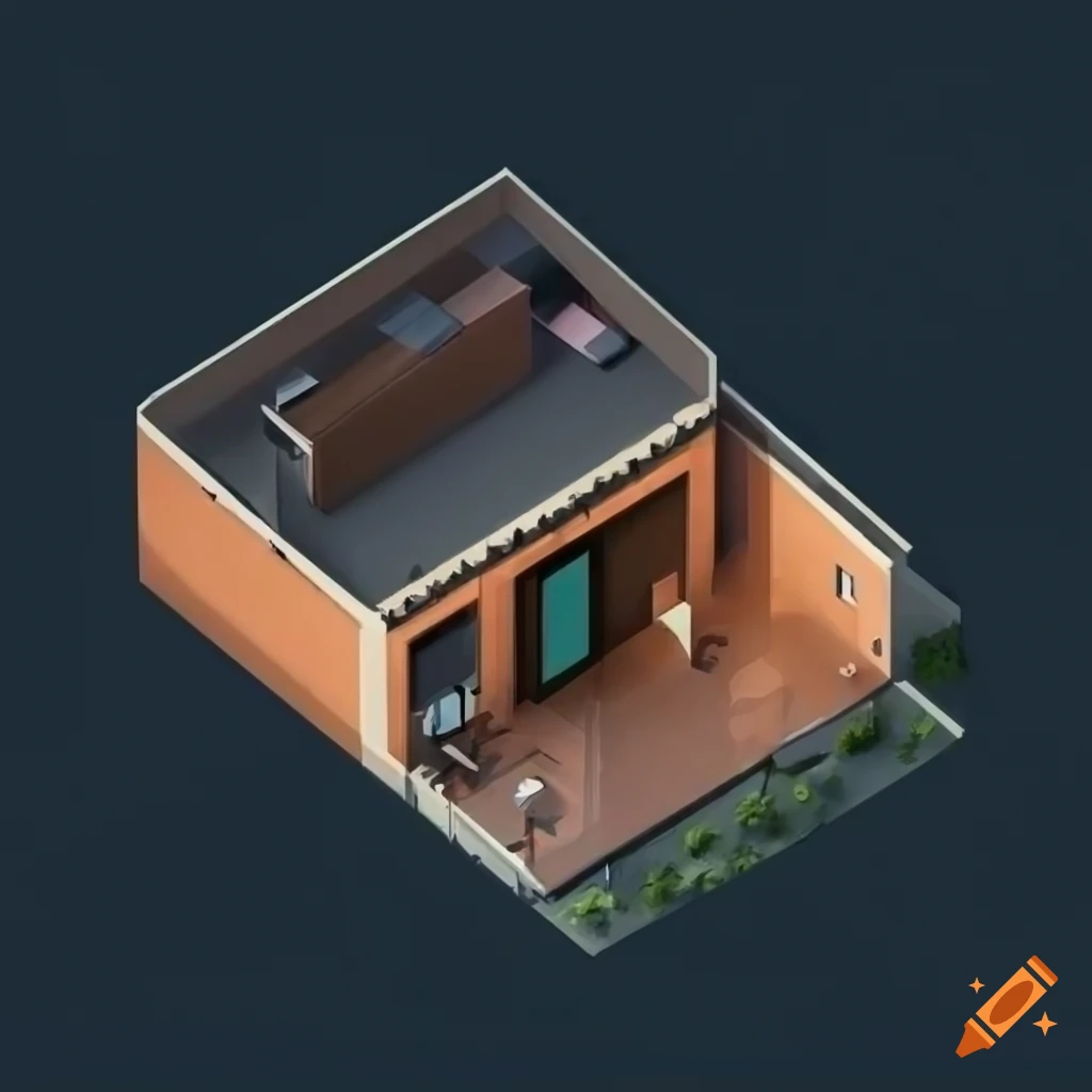 a modern house seen from above