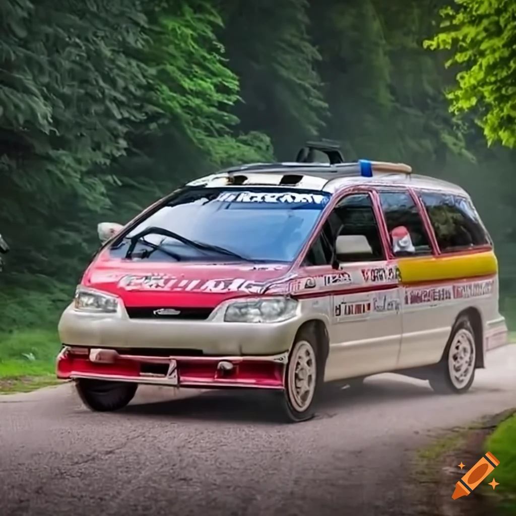 rally car with Ghostbusters racing design