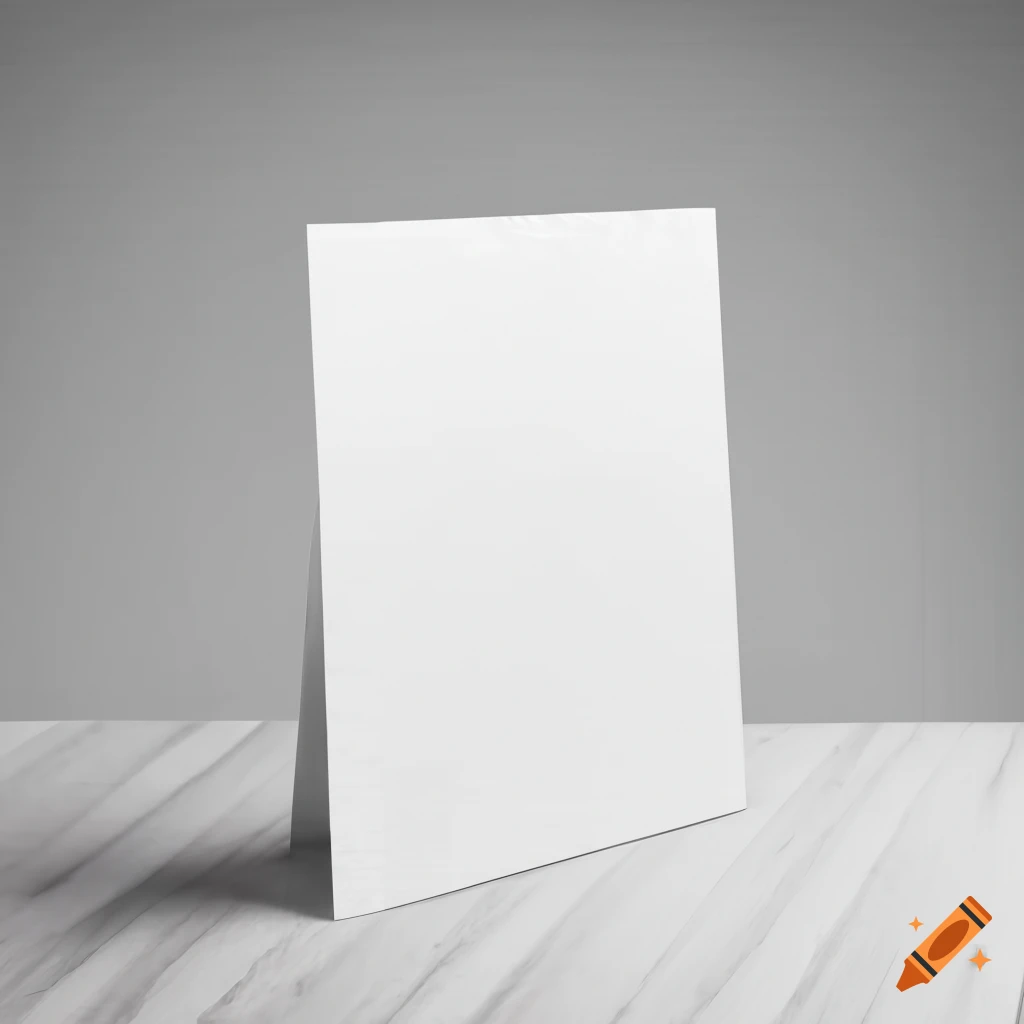 white background table display mockup