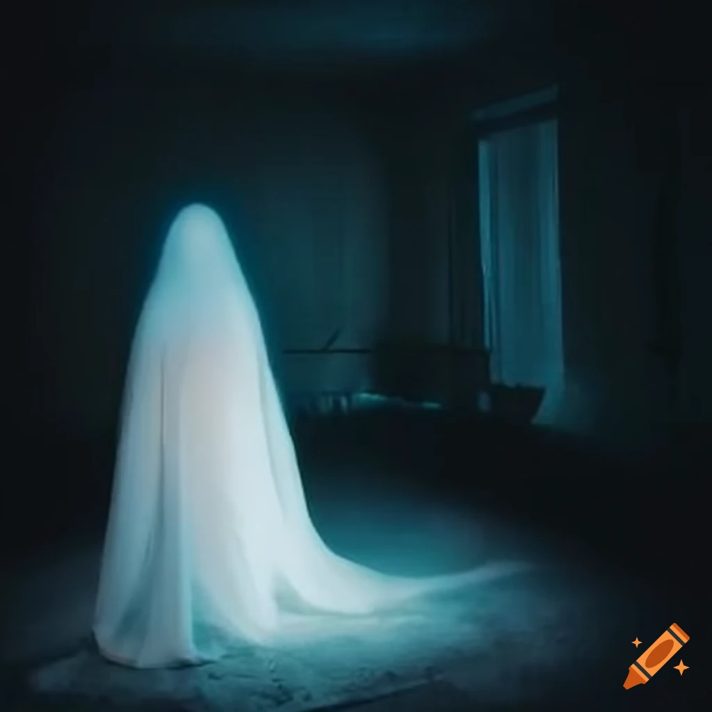 ghostly apparitions in a dark room