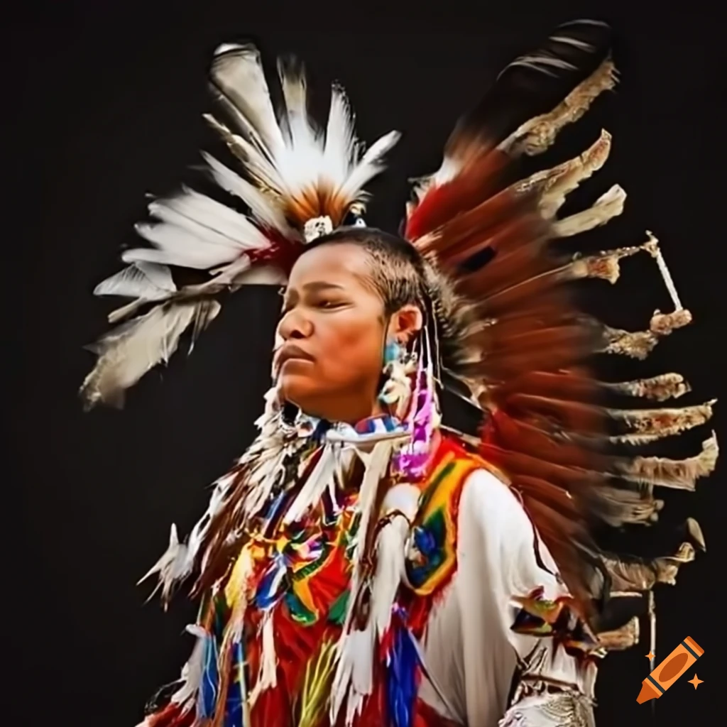 image of a fancy shawl pow wow dancer