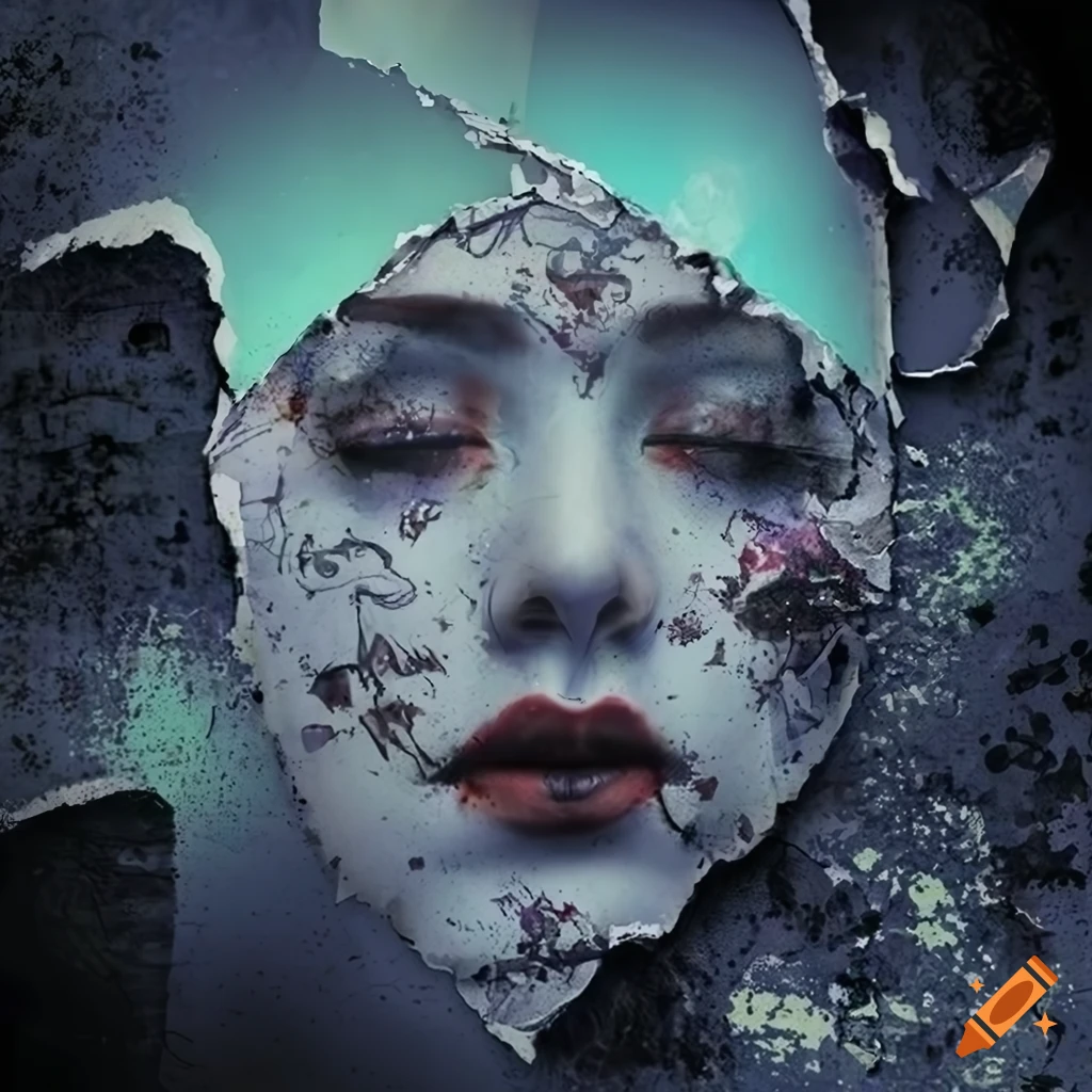 surreal photomanipulation with intricate texture overlay