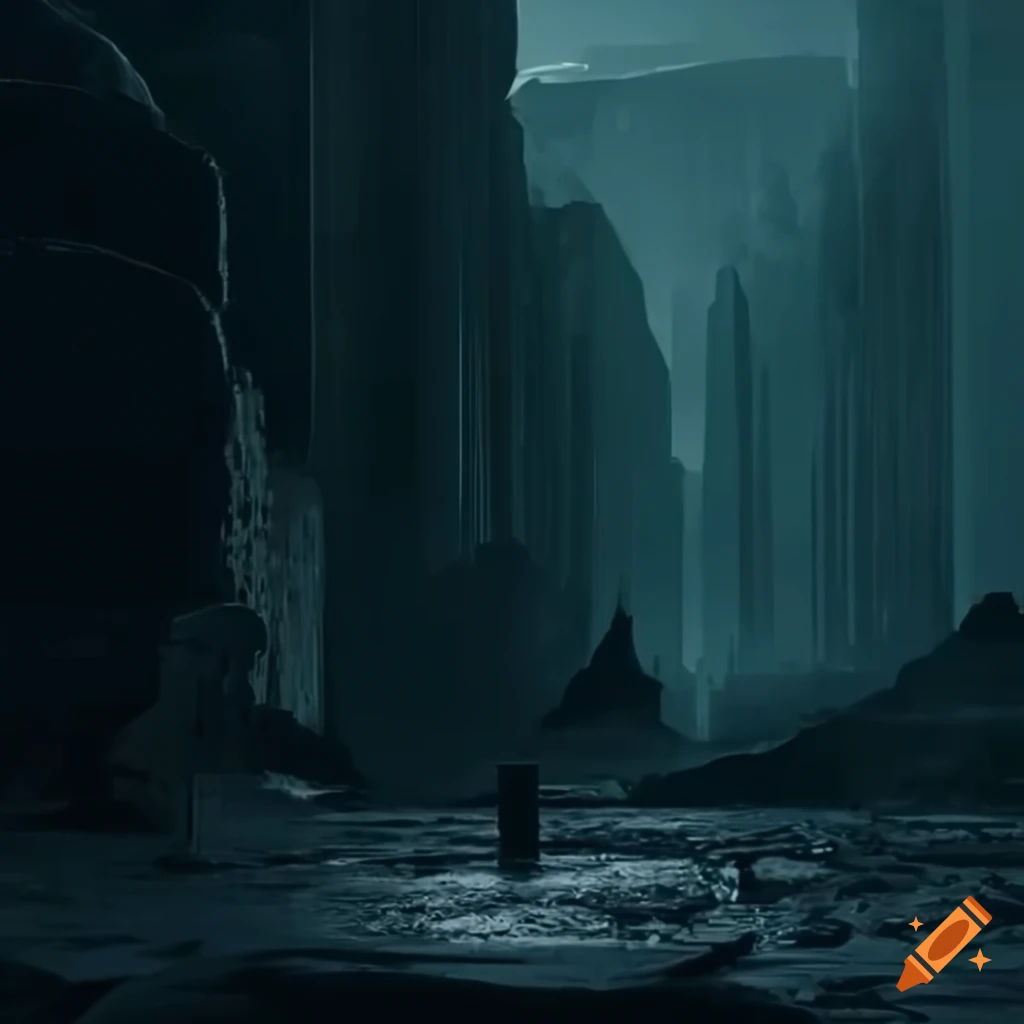 sharp image of an android in a dystopian setting