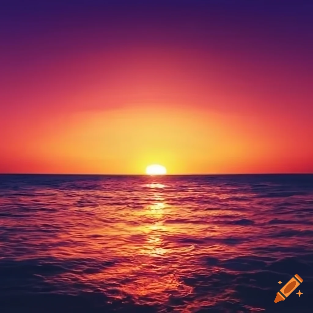 sunset at the seashore