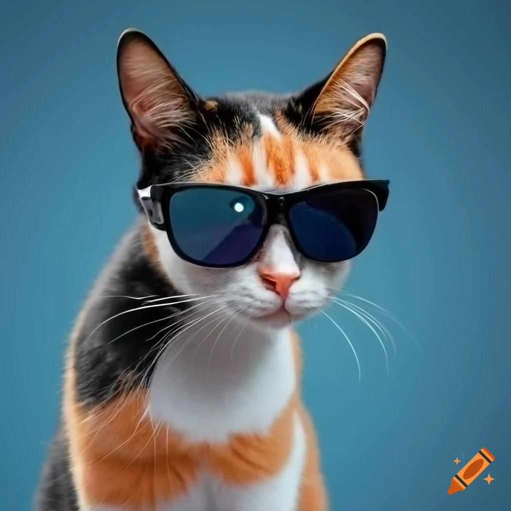 Cool cat wearing sunglasses on Craiyon