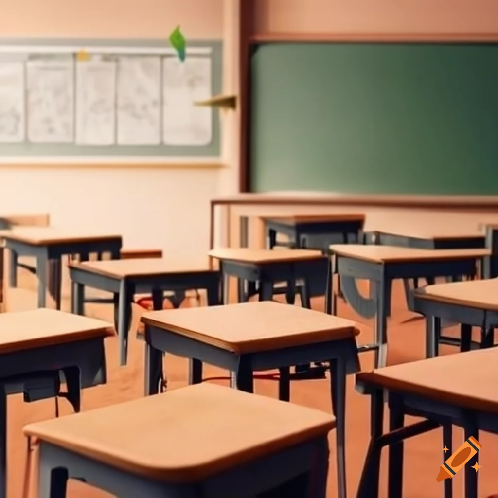 classroom with tables, chairs, and resources