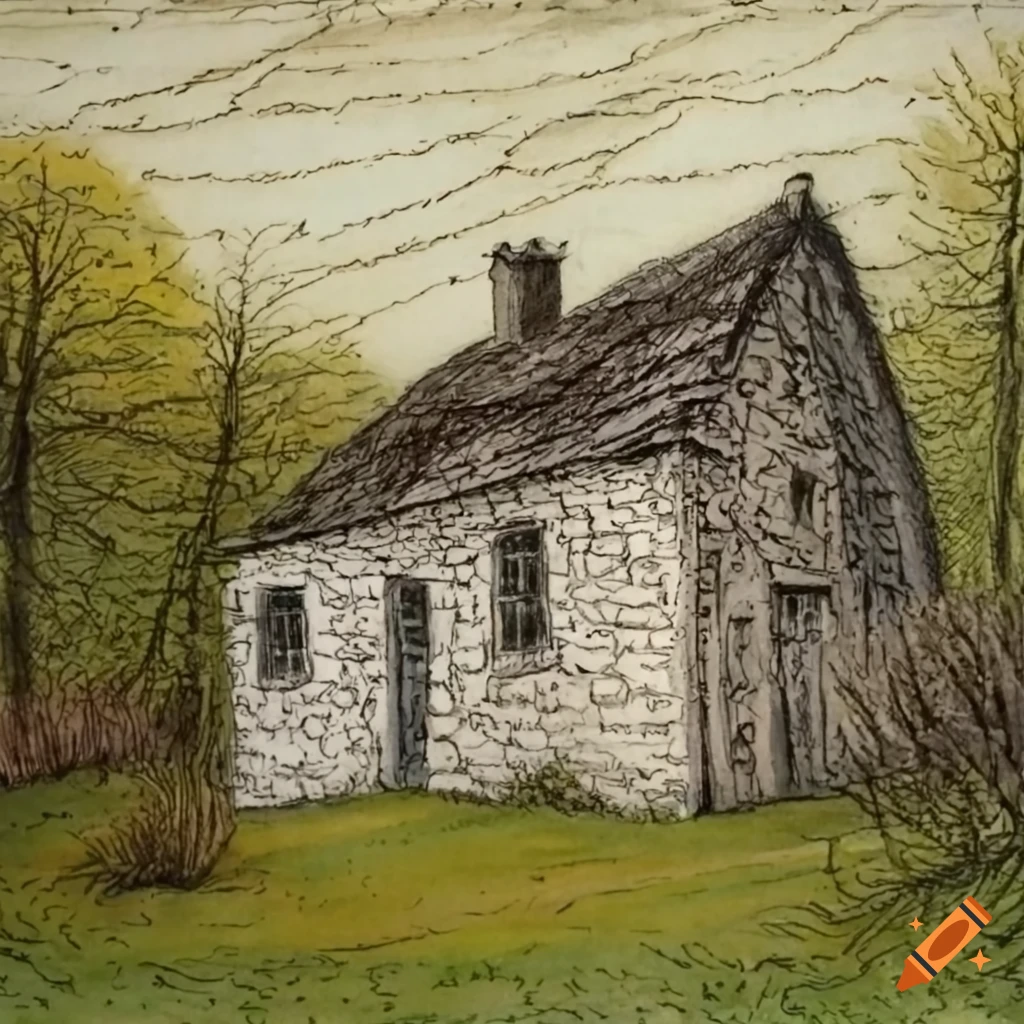 Edward Gorey's country house illustration