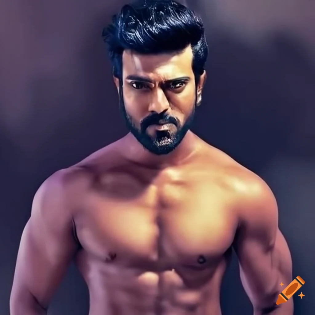Ram Charan showing his toned physique