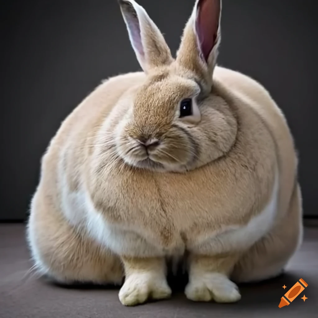 adorable overweight rabbit