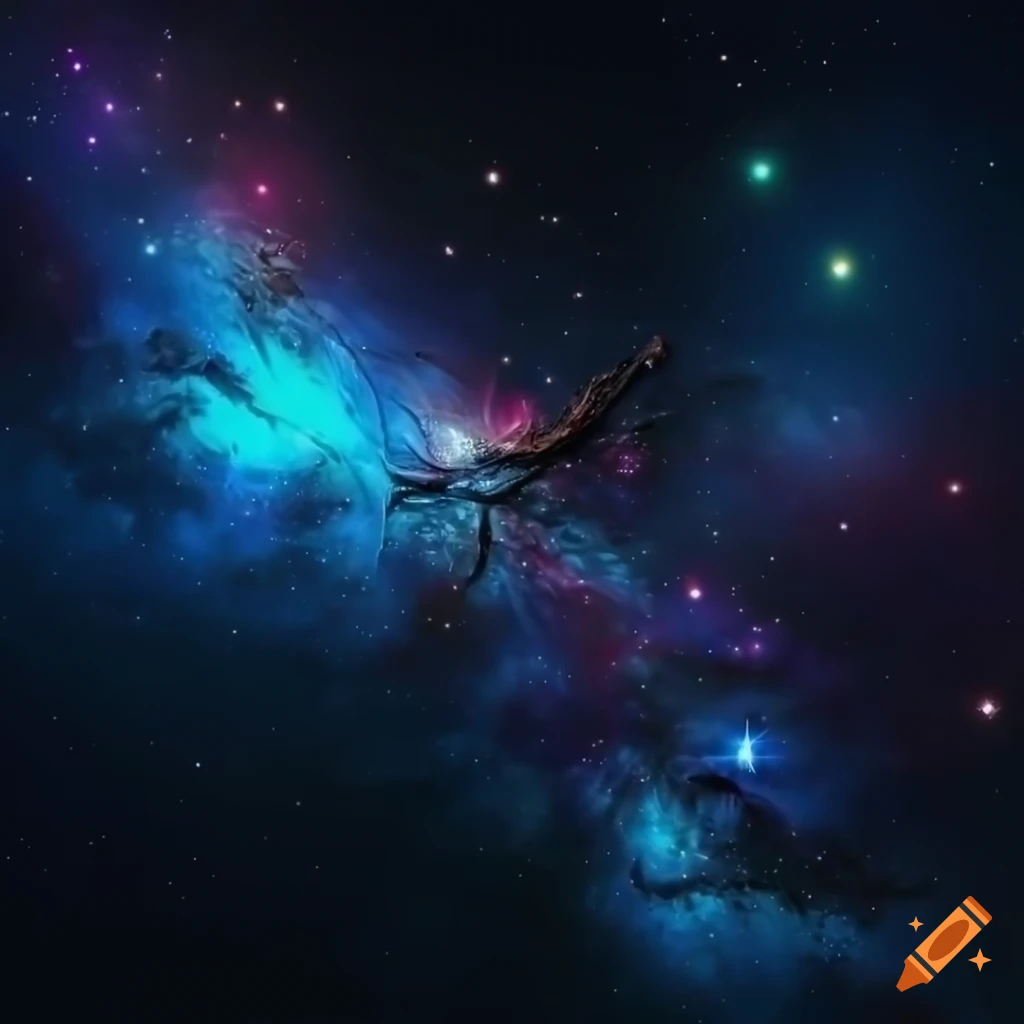 colorful and dynamic outer space wallpaper
