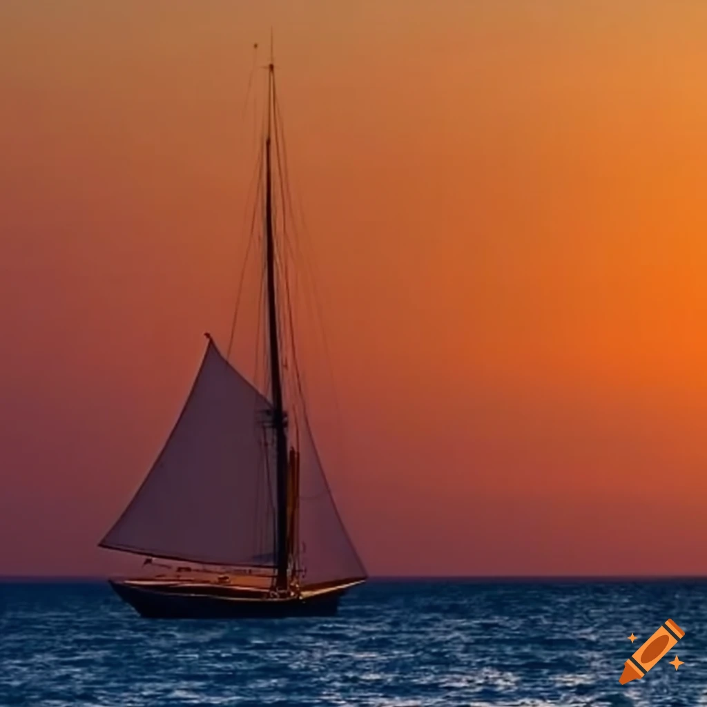 sailboat silhouette at dawn