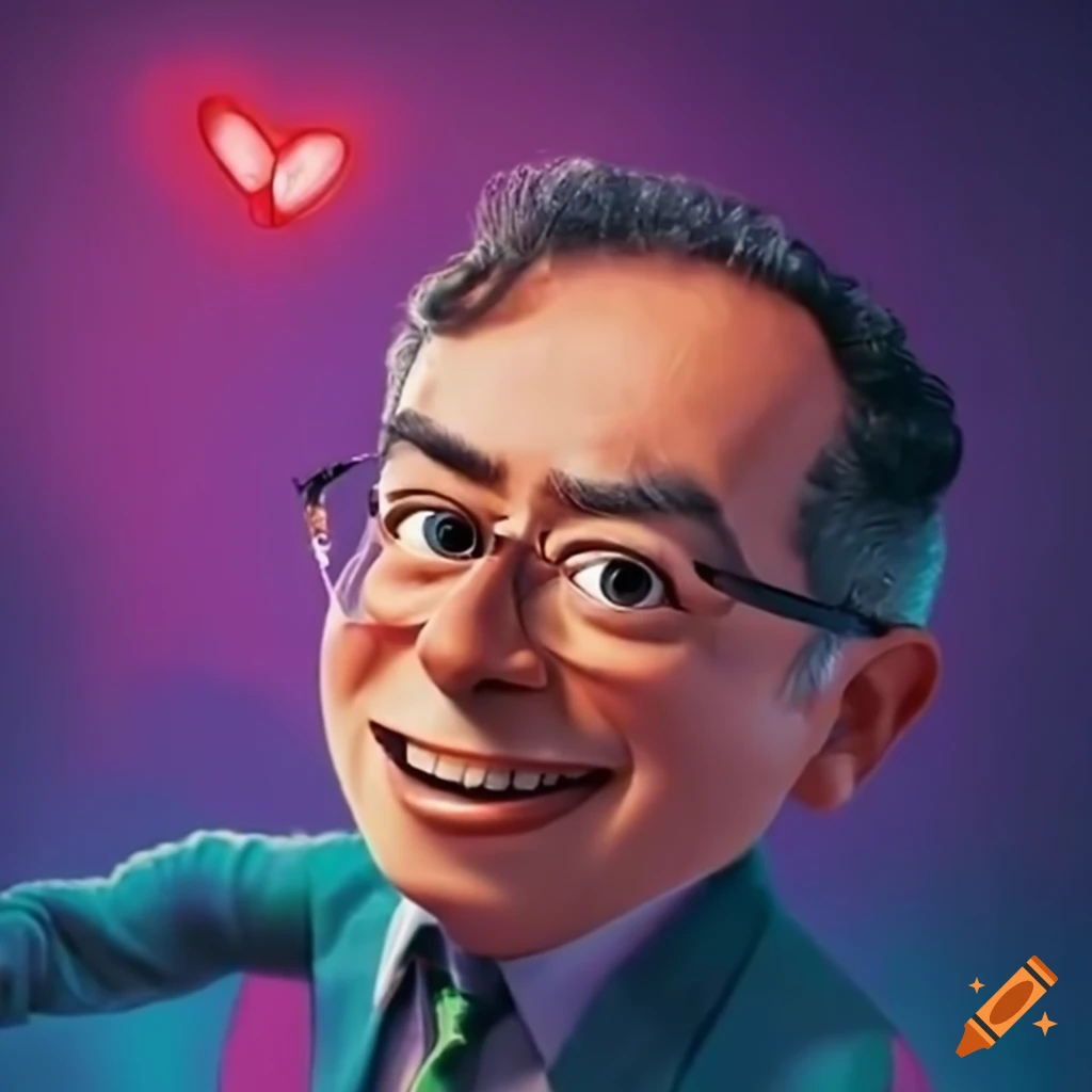 poster for a Pixar film about the love story of Alvaro Uribe and Gustavo Petro