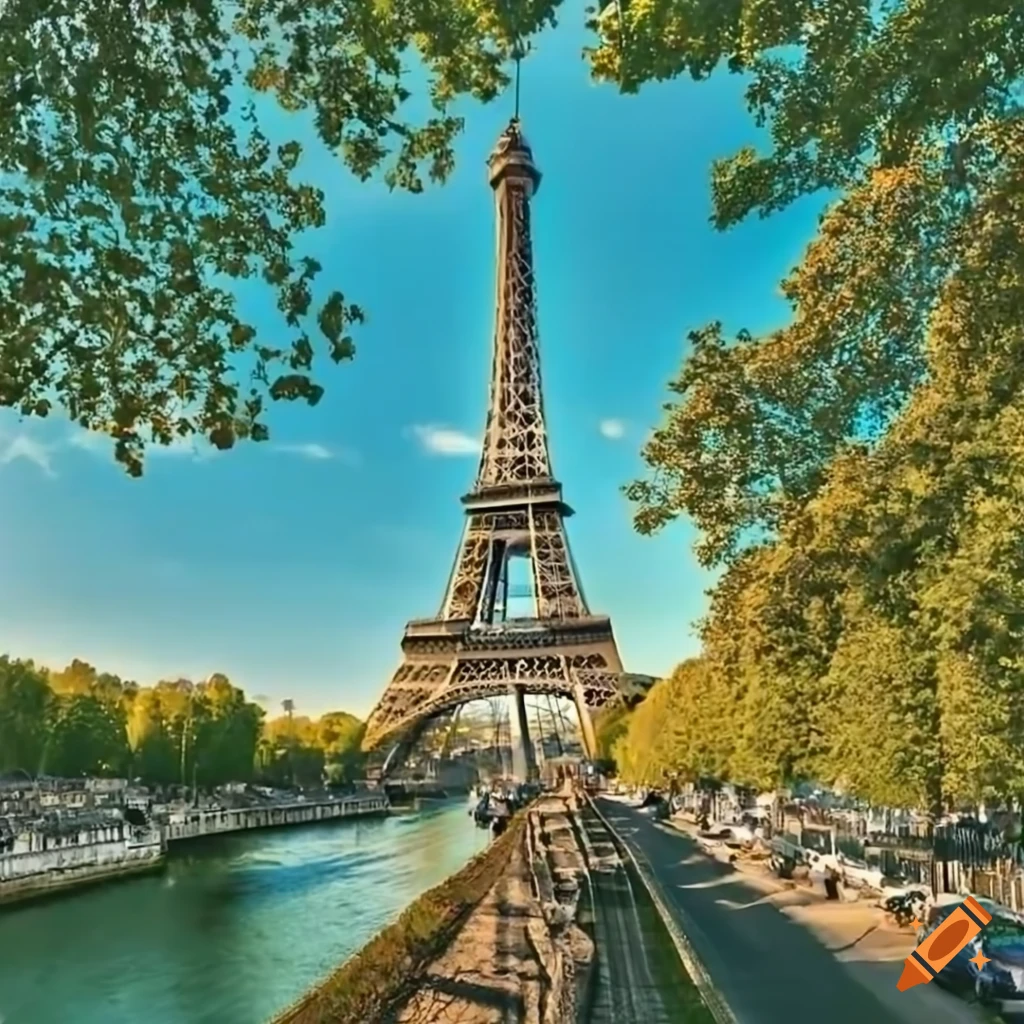 romantic view of the Eiffel Tower in Paris