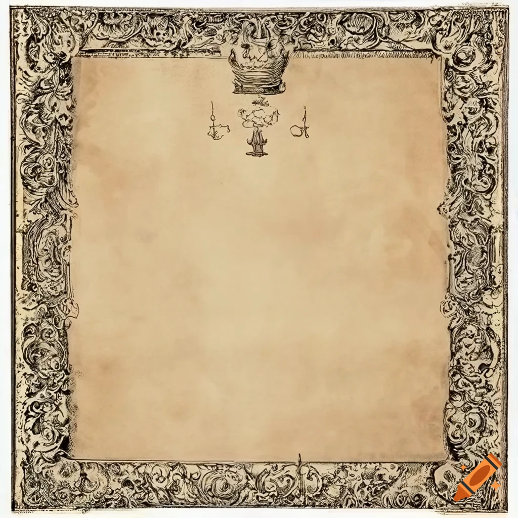 Ultra high resolution document with ornate decorations on Craiyon