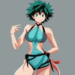 Izuku Midoriya cosplay in a unique bikini