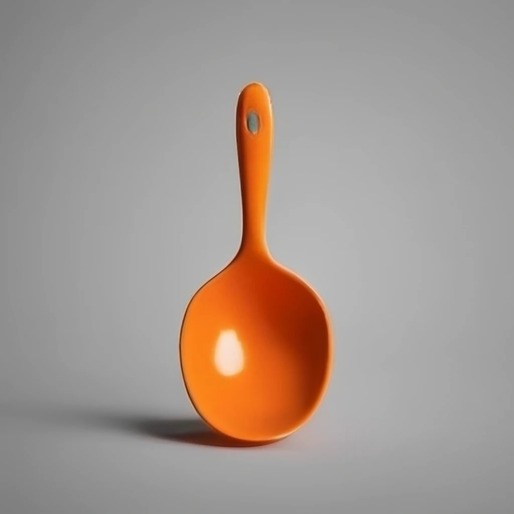 Large orange spoon on Craiyon