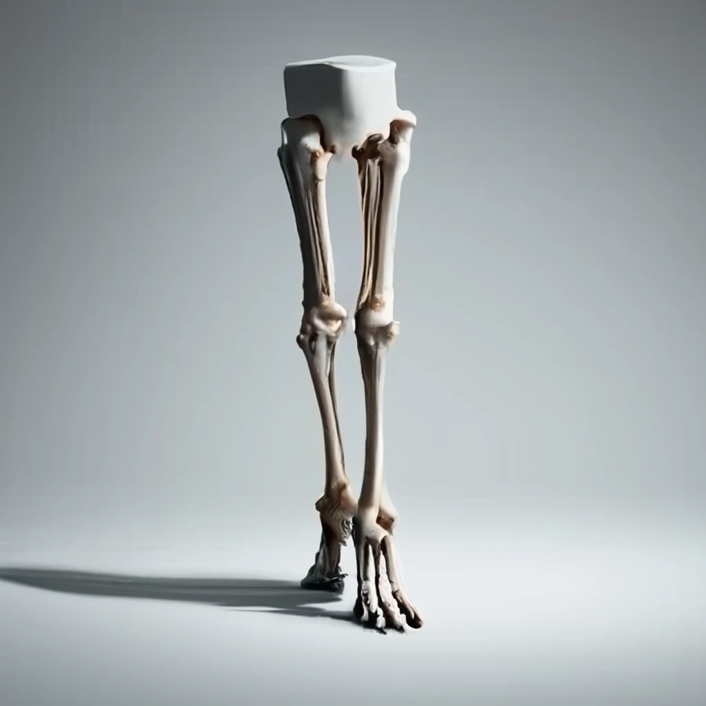 Plastic skeleton leg for halloween decor on Craiyon