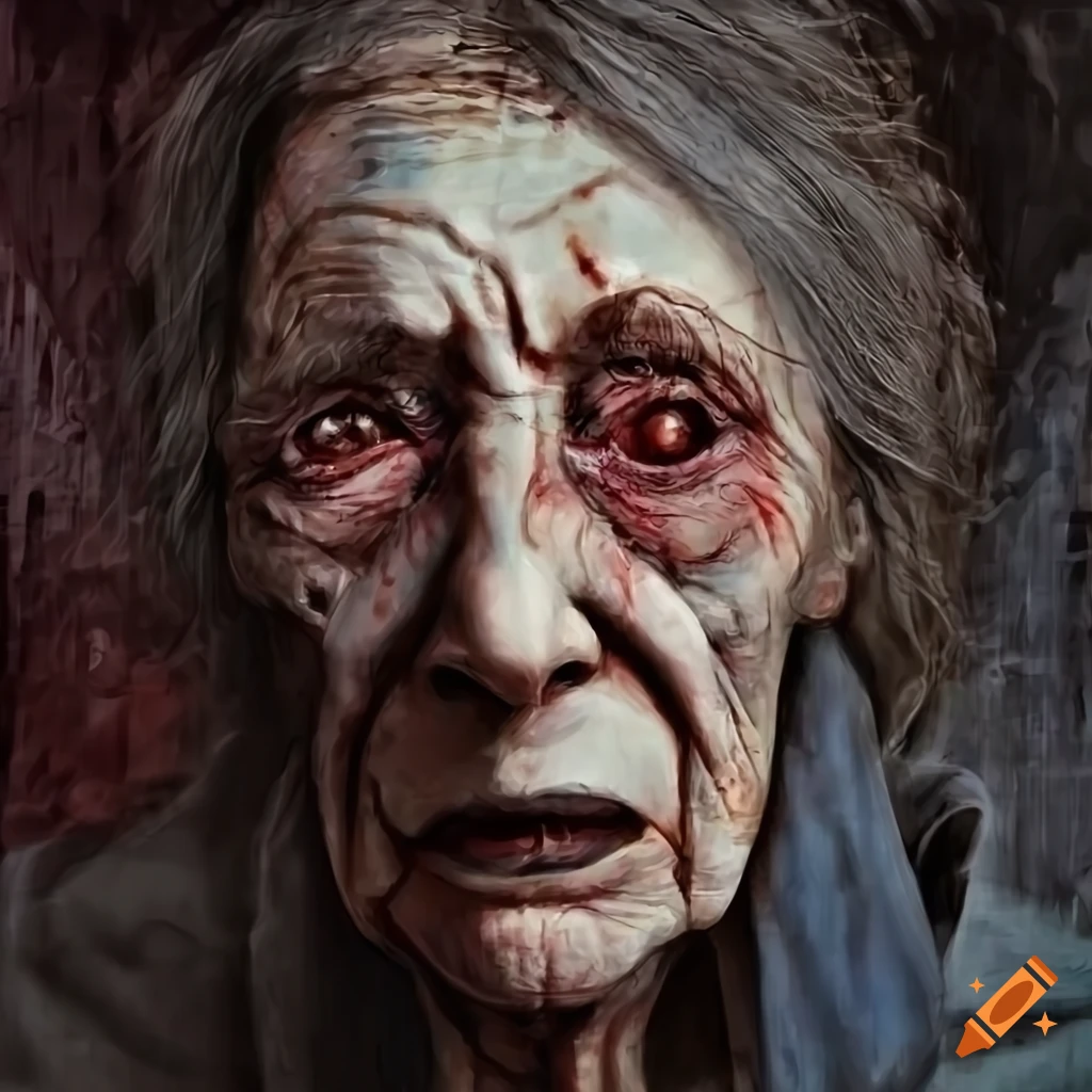 surreal painting of a man and a woman in despair