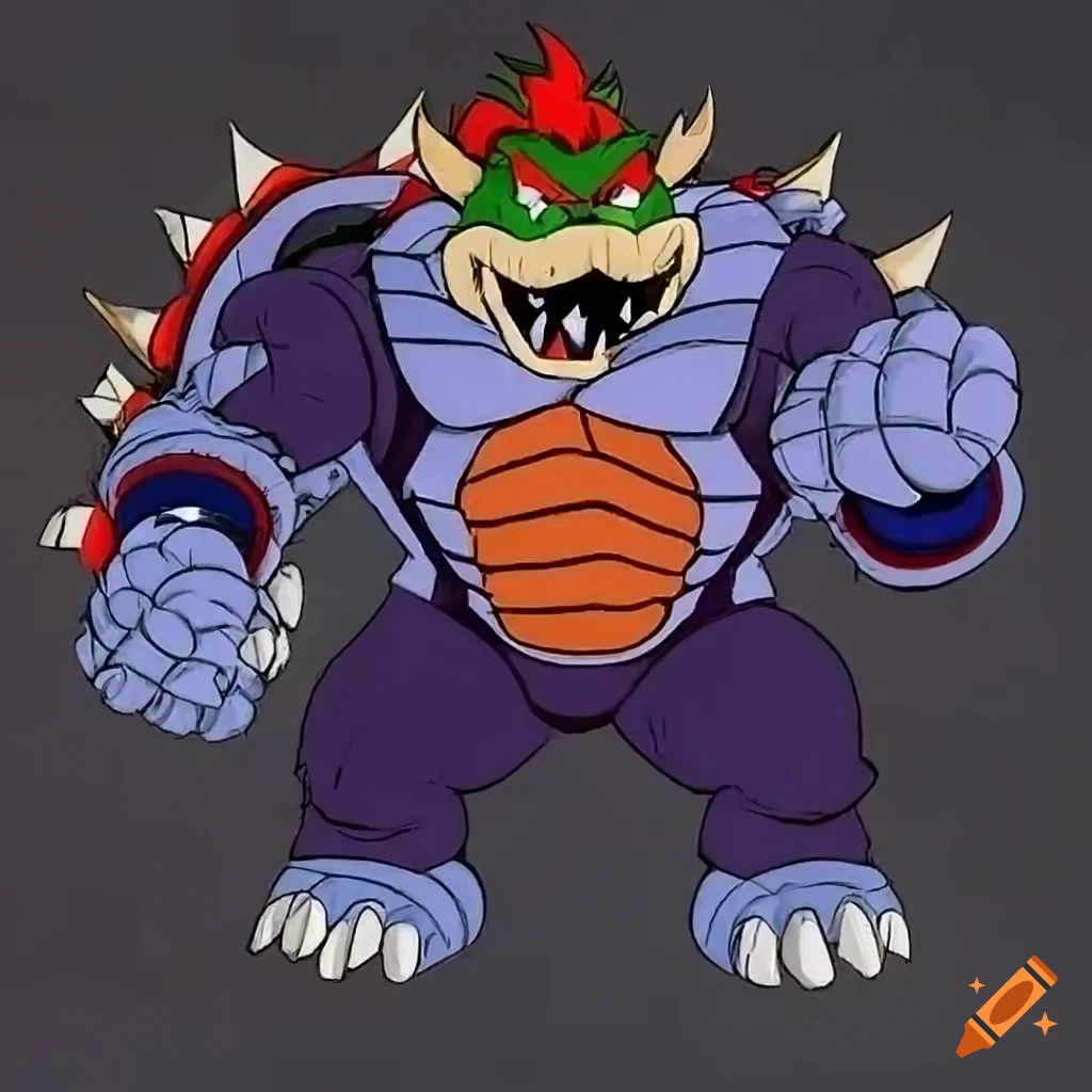 Inverted Color drawing of Bowser, Inverted color drawing by…